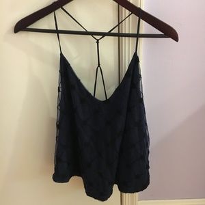 Cross-patterned Tank Top